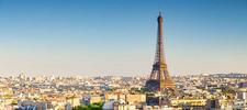 The Eiffel Tower and the city of Paris, France